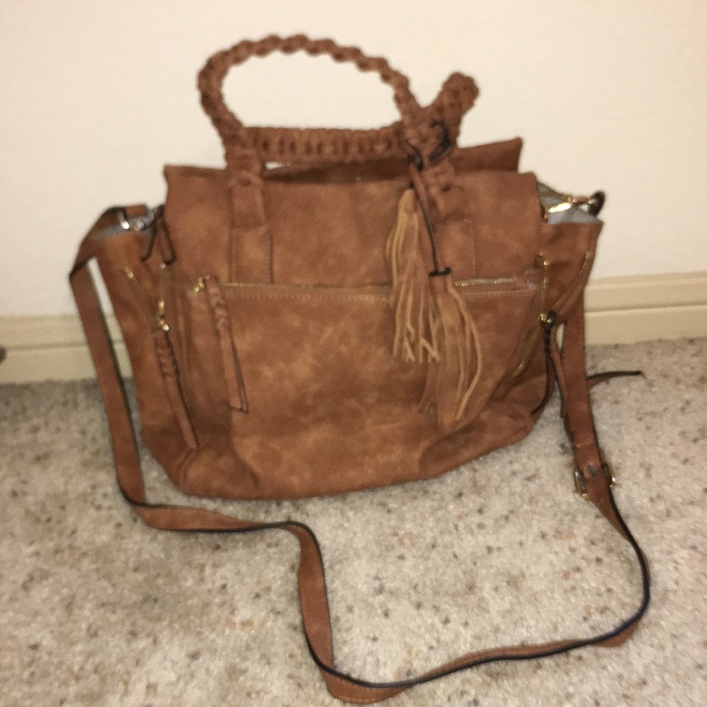 Brown leather purse